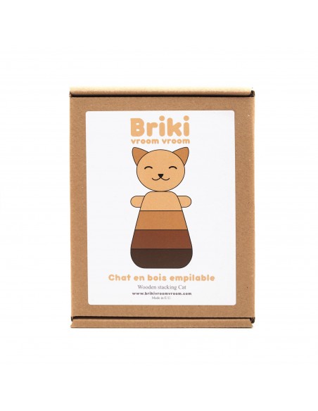 Jouet empilable en bois pyramide Chat