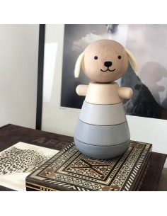 Jouet empilable en bois pyramide Chien 2