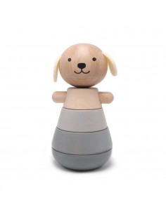 Jouet empilable en bois pyramide Chien