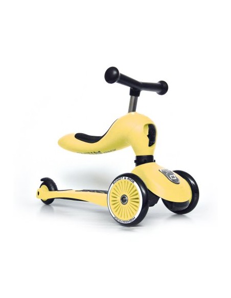 Porteur 2 en 1 évolutif en trottinette 1 à 5 ans Jaune