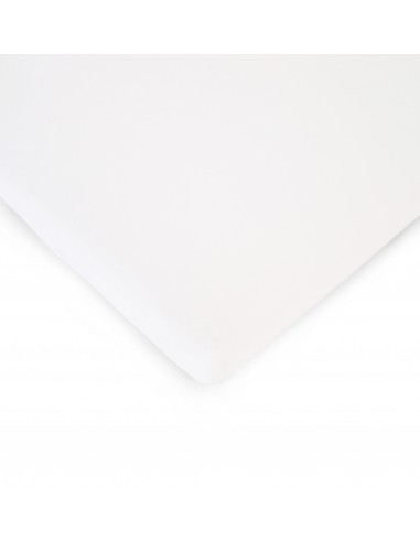 Drap housse en Jersey coton biologique blanc 60x120cm