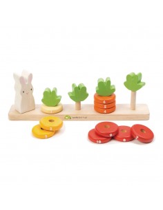 Jouet en bois comptage de carottes