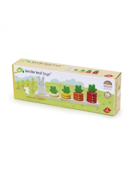 Jouet en bois comptage de carottes