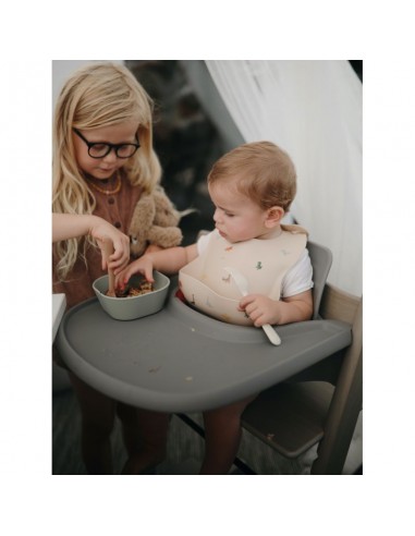 Bavoir souple en silicone Mushie Fusées Rocket