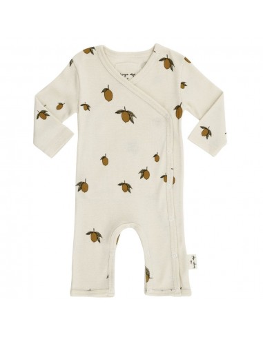 Combinaison pyjama croisé en coton biologique Lemon