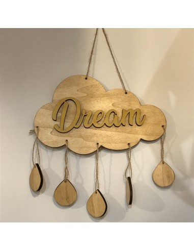 Décoration murale Nuage en bois "Dream"