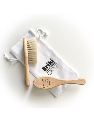 Brosse à cheveux en bois Chat