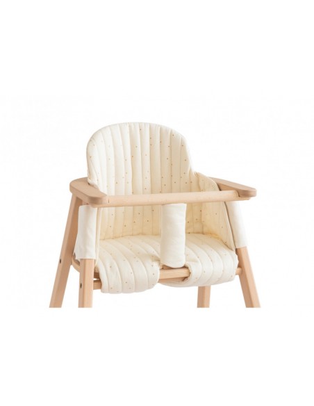 Housse matelassée Honey Sweet Dots pour Chaise haute évolutive Growing green Nobodinoz