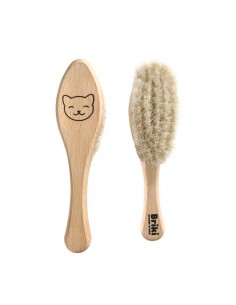 Brosse à cheveux en bois Chat 2