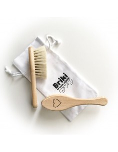 Brosse à cheveux en bois Coeur