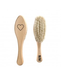 Brosse à cheveux en bois Coeur 2