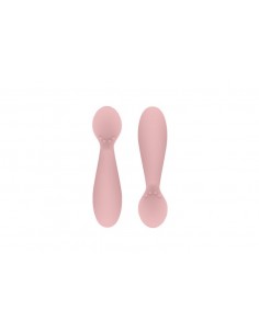 Mini Cuillères (x2) d'apprentissage en silicone souple Rose