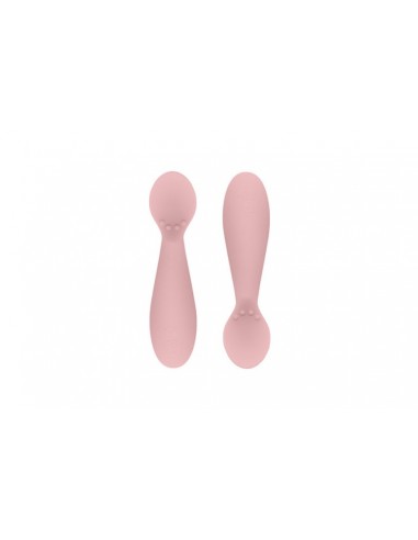 Mini Cuillères (x2) d'apprentissage en silicone souple Rose