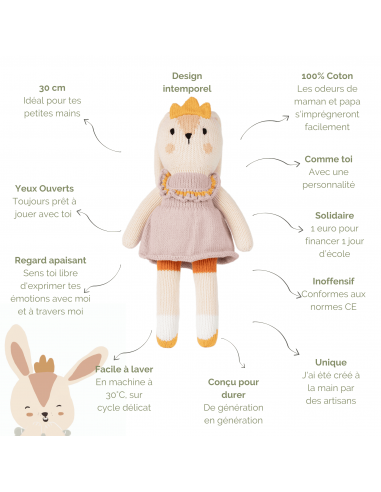 Doudou Lapin Qori LeroLero - Doudou émotionnel...