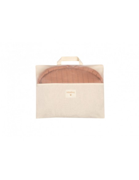 Housse matelassée Sienna Brown pour Chaise haute évolutive Growing green Nobodinoz