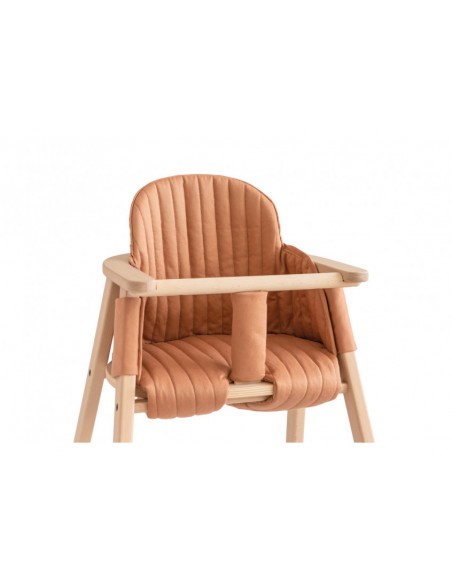 Housse matelassée Sienna Brown pour Chaise haute évolutive Growing green Nobodinoz