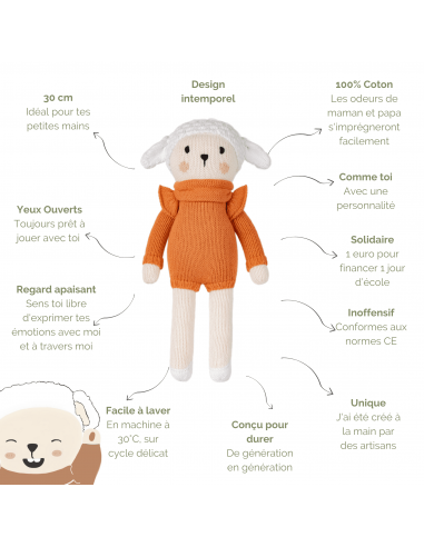 Doudou Mouton Nino LeroLero - Doudou émotionnel...