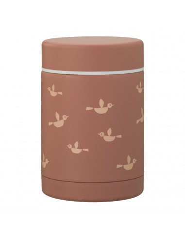 Boîte repas isotherme pour bébé 300 ml Rose Oiseaux