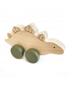 Jouet en bois à pousser Dinosaure Stégosaure 2