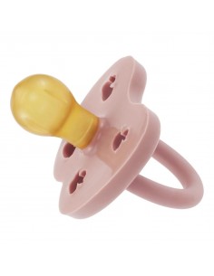 Tétine Ronde en caoutchouc naturel Rose Blush 2