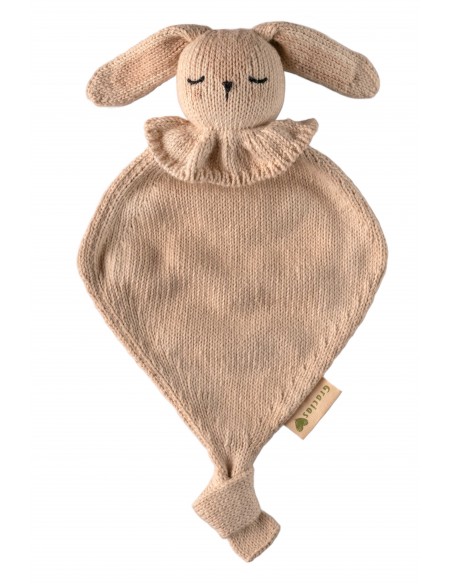 Doudou Plat Lapin Crème en coton biologique