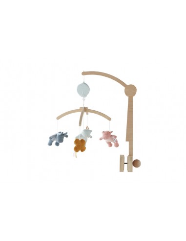Mobile de lit musical en bois et coton