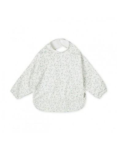 Bavoir imperméable avec manches Feuilles vertes Green Leaves Vert