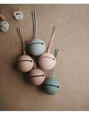 Etui de rangement en silicone pour tétine Gris...