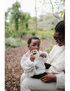 Balle de dentition Mushie Crème 2