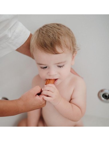 Premières brosses à dents Mushie Bleu & Gris