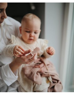 Premières brosses à dents Mushie Terracotta & Crème 2