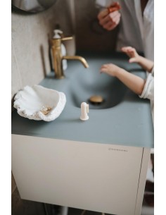 Premières brosses à dents Mushie Rose & Crème 2