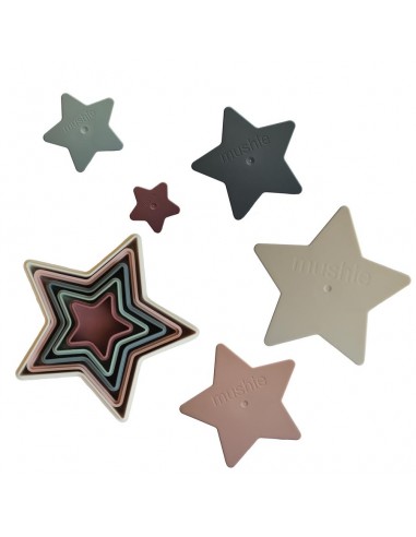 Jouet boîtes gigognes en forme d'étoiles Mushie