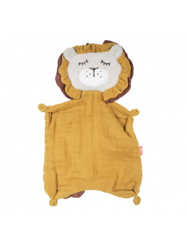 Doudou Lion en coton biologique