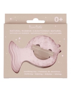 Jouet de dentition Hevea Poisson en caoutchouc naturel Rose 2