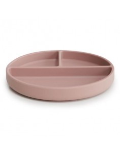 Assiette à compartiments Mushie en silicone souple... 2