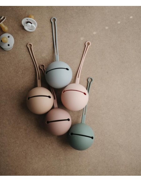 Etui de rangement en silicone pour tétine Cloudy Mauve Terracotta