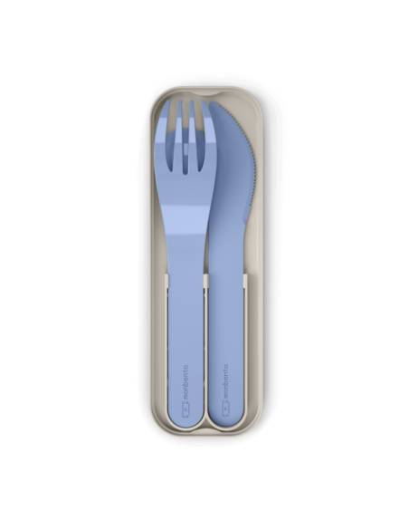 Set de couverts en plastique biodégradables Bleu MonBento