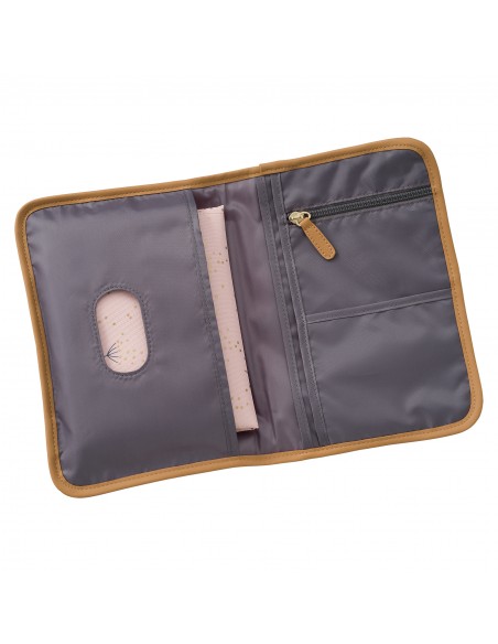 Protège carnet de santé et pochette de change Fresk Rose pissenlit