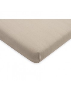 Drap housse en coton Jersey beige nougat 60x120cm 2