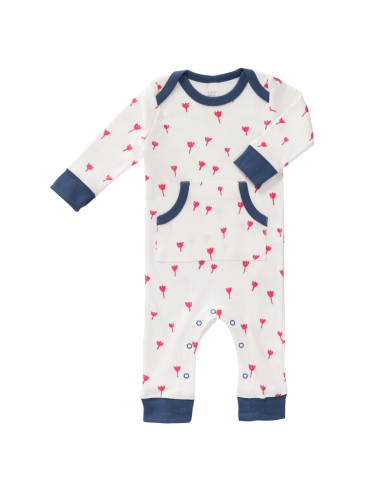 Combinaison Blanc Tulipe Rouge Blanc 18 - 24 mois