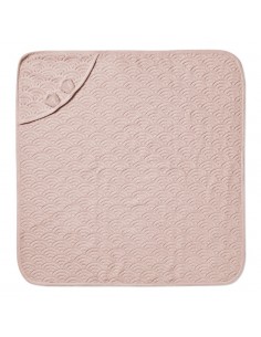 Cape de bain en coton biologique Rose Camcam 2
