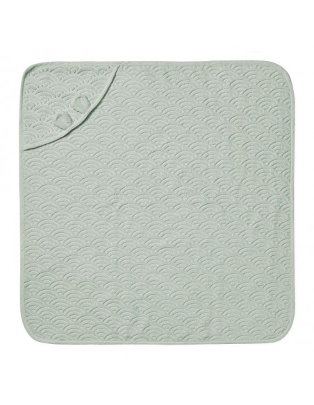Cape de bain en coton bio Vert Dusty