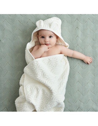 Cape de bain en coton bio Vert Dusty