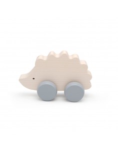 Petit Hérisson en bois à pousser