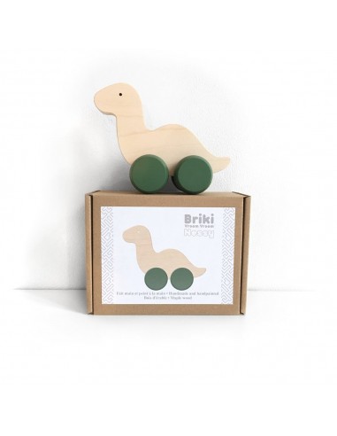 Jouet en bois à pousser Dinosaure