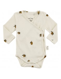 Body croisé à manches longues Prématuré en coton...