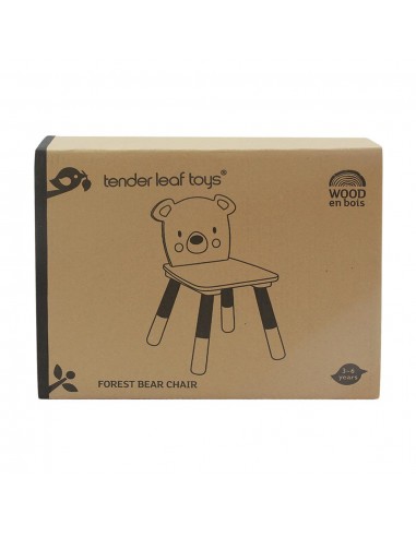 Chaise en bois Ours pour enfant