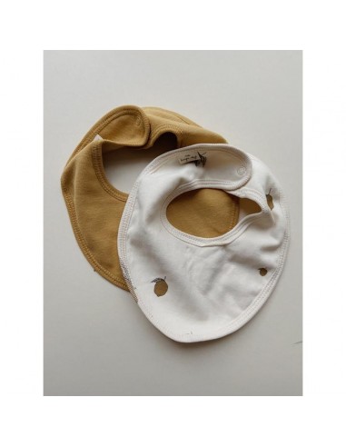 Lot de 2 Bavoirs naissance en coton biologique...