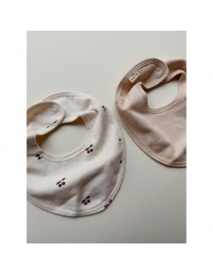 Lot de 2 Petits Bavoirs naissance en coton biologique... 2